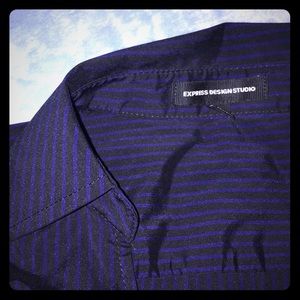 Express Design Studio Collared V-neck Blouse